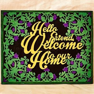 Stunning Homemade Scroll Wood Art, Brand New! Measures 9.75" x 7.75" x 0.5"